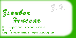 zsombor hrncsar business card