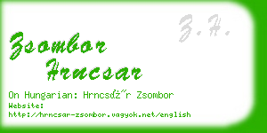 zsombor hrncsar business card